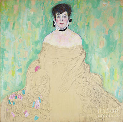 City Scenes Paintings - Amalie Zuckerkandl - Gustav Klimt by Sad Hill - Bizarre Los Angeles Archive