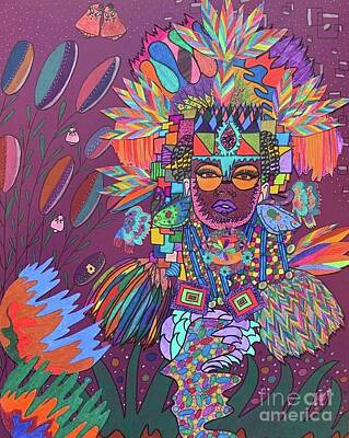 Abstract Flowers Drawings - Amazonia by Oana Arabagiu
