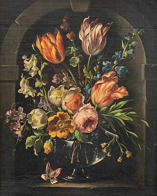 Floral Paintings - Ambrosius Bosschaert the Younge by MotionAge Designs