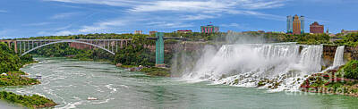 Landmarks Rights Managed Images - American Falls and Rainbow Bridge Royalty-Free Image by Jerry Fornarotto