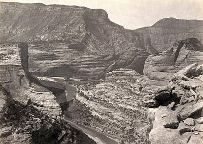 Anchor Down - American West in pictures 1860s 1870s  The junction of Green and Yampah Canyons in Utah in 1872 by Artistic Rifki