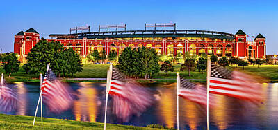 Baseball Photos - An Icon Of Arlington Texas - Panorama by Gregory Ballos