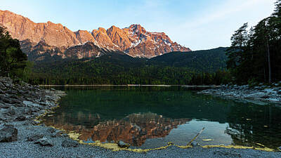 Bath Time Royalty Free Images - An evening at the Eibsee Royalty-Free Image by Andreas Levi