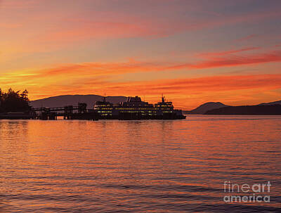 Easter Egg Stories For Children - Anacortes Ferry Dock Sunset Calm by Mike Reid