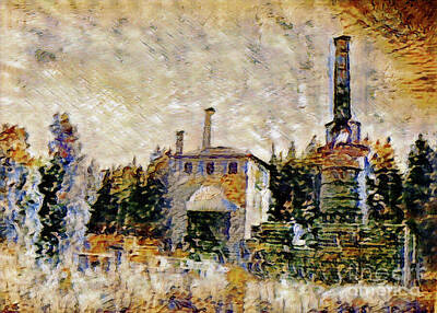 Impressionism Digital Art Rights Managed Images - Ancient Iron Production Royalty-Free Image by Torfinn Johannessen