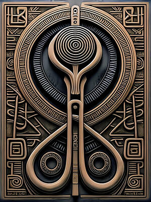 Religious Paintings - Ancient Relief by Tricky Woo