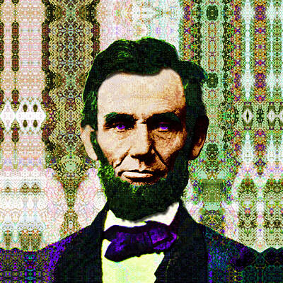 Politicians Digital Art - Ancient Rewrap - President 016c - Abraham Lincoln by Creation Chip