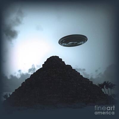 Science Fiction Digital Art - Ancient UFO by Esoterica Art Agency