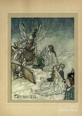 Fantasy Drawings - And a fairy song d5 by Historic Illustrations