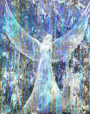 Caravaggio - Angel 16b  Waterfall Angel  by Catalina Walker