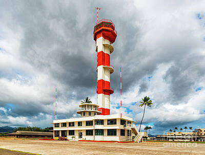 Holiday Cheer Hanukkah Rights Managed Images - Angled View of Ford Island Control Tower Pearl Harbor Royalty-Free Image by Phillip Espinasse
