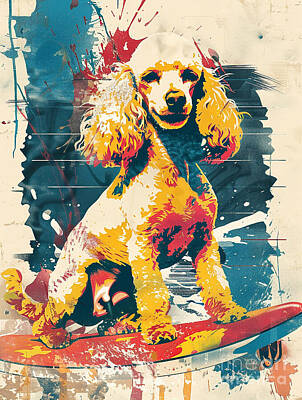 Drawings Royalty Free Images - Animal image of Poodle Dog Royalty-Free Image by Clint McLaughlin