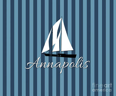Minimalist Movie Posters 2 - Annapolis sailboat pattern by Joe Barsin