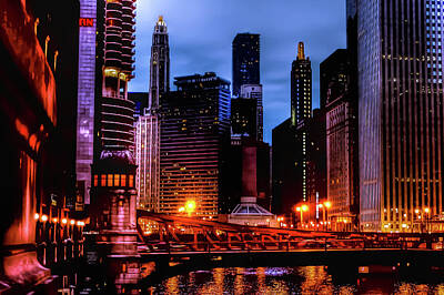 Colorful Button - Another Chicago Evening by Dean Williams