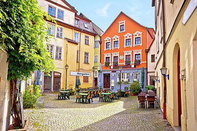 Beer Photos - Ansbach. Old town of Ansbach beer garden and street view by Brch Photography