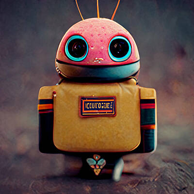 Portraits Rights Managed Images - anthropomorphic  android  robot  cute  happy  GUCCI    4993df29  72b5  47cf  883a  28c6f7b5fb20 by A Royalty-Free Image by Celestial Images