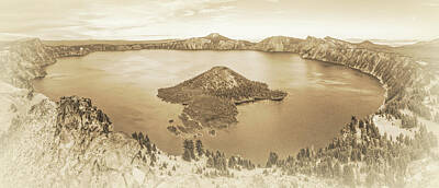 Childrens Room Animal Art - Antique Crater Lake by Pelo Blanco Photo