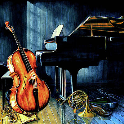 Music Paintings - Any Dream Will Do by Hanne Lore Koehler