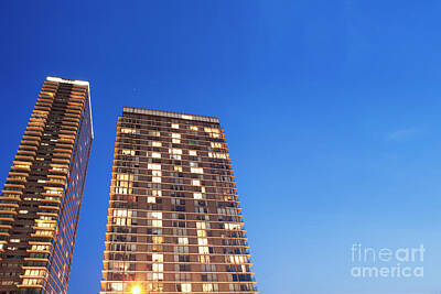 Abstract Skyline Photos - Apartment blocks at dusk by Conceptual Images