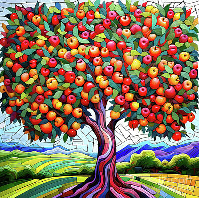 Bob Dylan - Apple Tree Mosaic by Sen Tinel