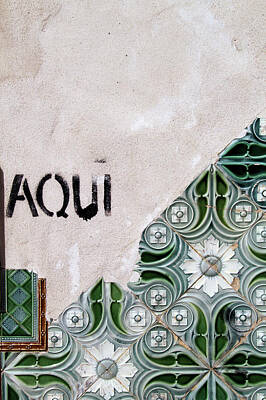 Maps Rights Managed Images - AQUI - Graffiti on tiled wall in Lagos, Portugal  Royalty-Free Image by Western Exposure