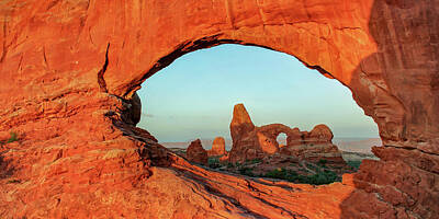 Royalty-Free and Rights-Managed Images - Arches National Park North Window and Turret Arch Panorama by Gregory Ballos