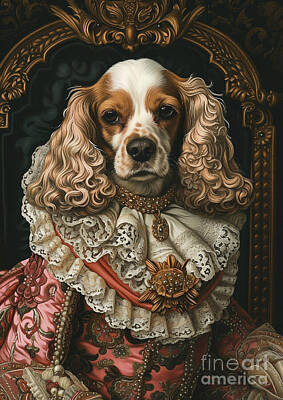 Aromatherapy Oils Royalty Free Images - Aristocratic Cocker Spaniel dog Royalty-Free Image by Adrien Efren