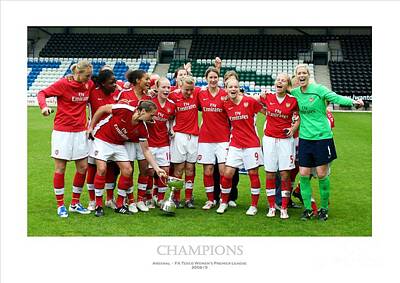 Football Royalty-Free and Rights-Managed Images - Arsenal Champions 2009 by Art Hounds