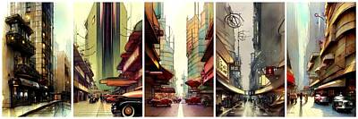 Surrealism Digital Art Royalty Free Images - Art Deco Collage Royalty-Free Image by Tim Kieper