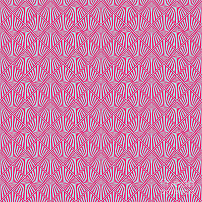 Royalty-Free and Rights-Managed Images - Art Deco Diagonal Tile Pattern In Light Aqua And Raspberry Pink n.1608 by Holy Rock Design
