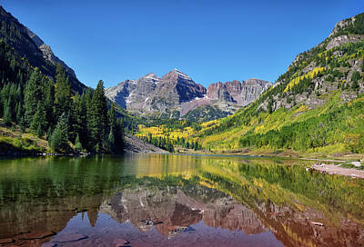 Mountain Royalty-Free and Rights-Managed Images - Aspen Landscape by Mango Art