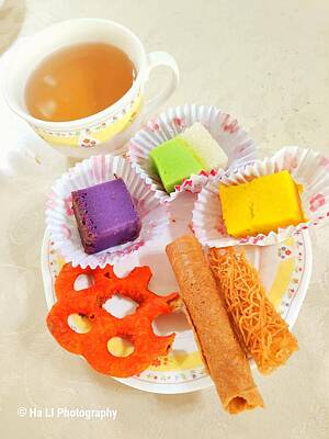 Water Droplets Sharon Johnstone - Assorted Malay Pastries and Cakes Served with Hot Tea by Ha LI