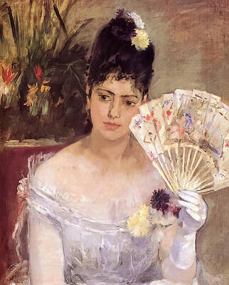 Abstract Flowers Paintings - At the Ball by Berthe Morisot by Mango Art