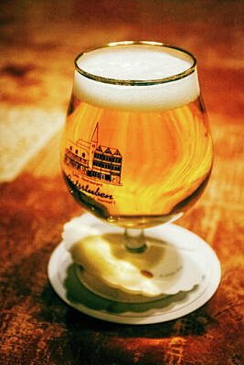 Beer Photos - Attractive glass of German beer by Tatiana Travelways