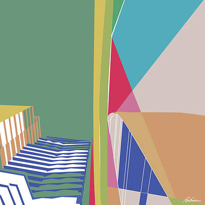 Recently Sold - Abstract Landscape Digital Art - ATX The Proper and Google by Brian Kirchner