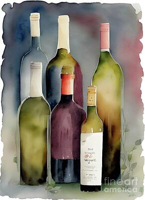 Wine Digital Art Royalty Free Images - Aura of delight Royalty-Free Image by Sen Tinel