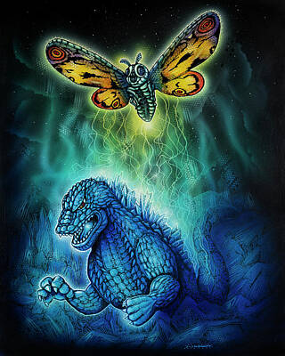 Recently Sold - Reptiles Paintings - Aurora Borralis by Joel Nakamura