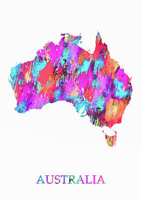 Popsicle Art Royalty Free Images - Australia - 33 Royalty-Free Image by Luxury Maps Wall Art Gallery