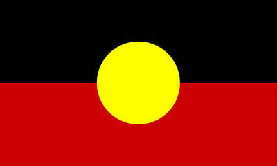 Beach Drawings - Australian Aboriginal Flag by Restored Vintage Shop