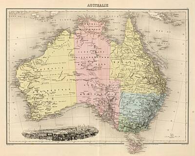 Martini Royalty-Free and Rights-Managed Images - Australie 1892 by Padre Martini by Padre Martini