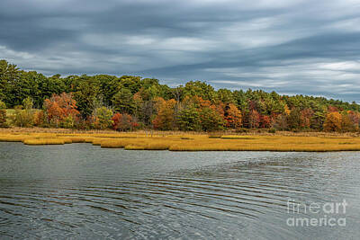 Guns Arms And Weapons - Autumn Colors on the New Meadows River by Elizabeth Dow