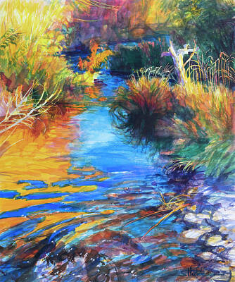Impressionism Royalty-Free and Rights-Managed Images - Autumnal Reflections by Steve Henderson