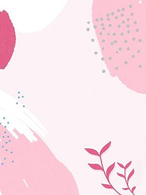 Dog Illustrations - Awyrbinc - Bright Modern, Abstract Painting in Pink and Rose by Studio Grafiikka