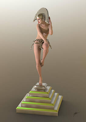 Nudes Digital Art - Babylon dancer by Joaquin Abella
