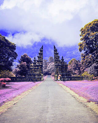 Katharine Hepburn - Bali - Infrared - Purple by Celestial Images