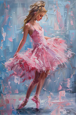 Digital Art - Ballerina Pink by Athena Mckinzie