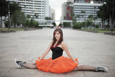 City Scenes Photos - Ballet dancer leg split in the city by Felix Mizioznikov