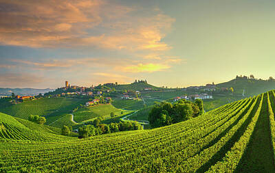 Keith Richards - Barbaresco village and vineyards of Langhe. Italy by Stefano Orazzini
