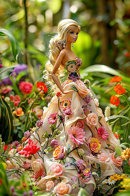 Roses Rights Managed Images - Barbie Off To The Prom Royalty-Free Image by Athena Mckinzie