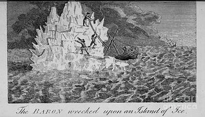 Lets Be Frank - Baron wrecked on an Island of ice c1 by Historic illustrations